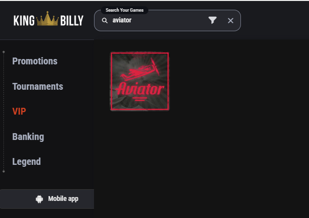 King Billy crash games