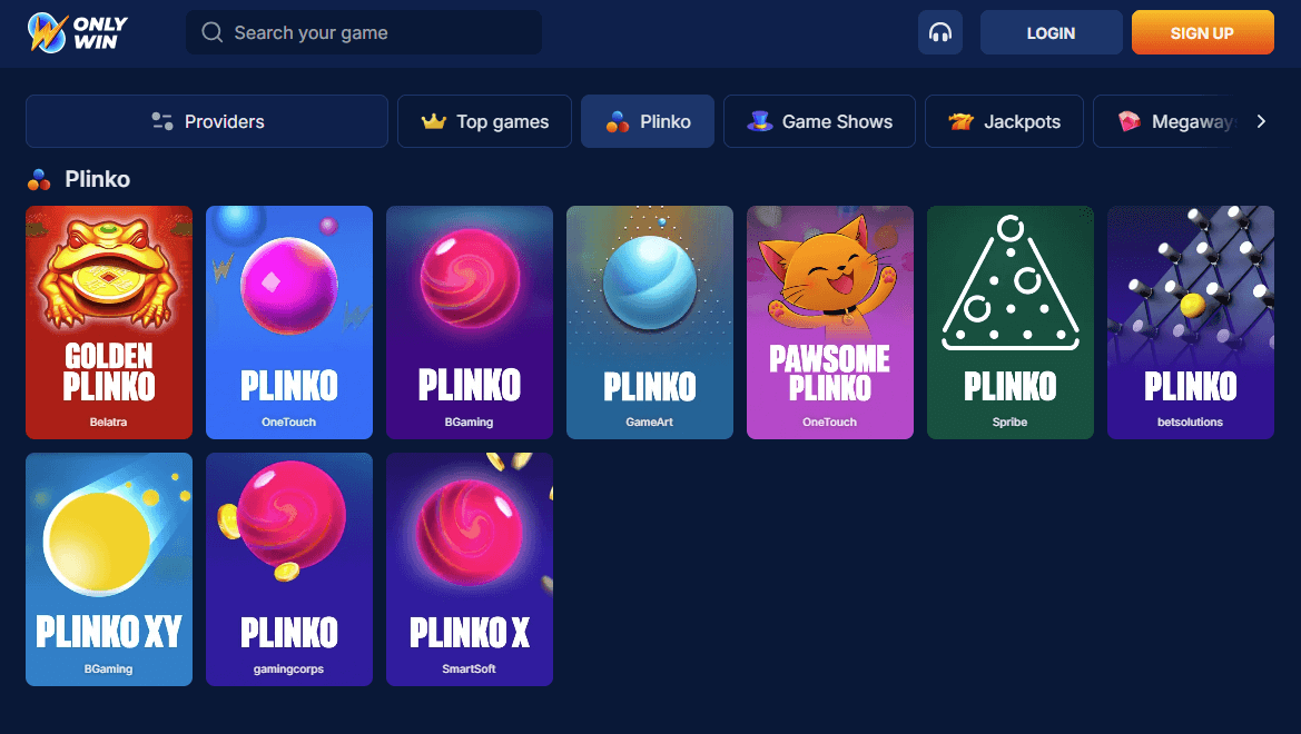 Only Win casino crash game library